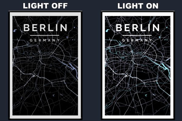 Berlin Blue LED Backlit Poster Frame – Movie Display