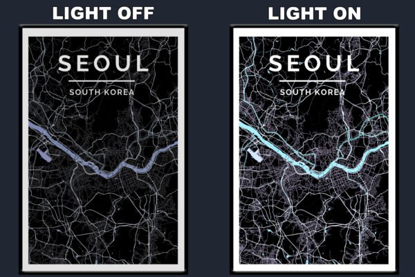 Seoul Blue LED Backlit Poster Frame – Movie Display