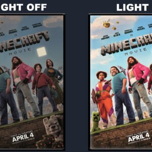 A Minecraft Movie LED Backlit Poster Frame – Movie Display