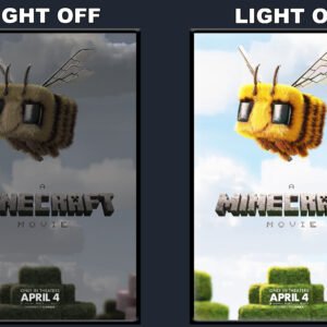 A Minecraft Movie LED Backlit Poster Frame – Movie Display