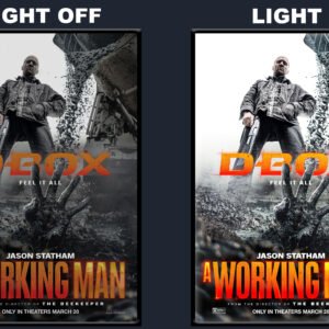 A Working Man LED Backlit Poster Frame – Debris Backdrop Wall Art Display