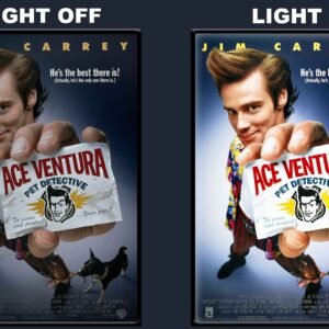 Ace Ventura Pet Detective LED Backlit Poster Frame – Retro Comedy Movie Display
