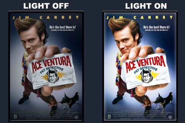 Ace Ventura Pet Detective LED Backlit Poster Frame – Retro Comedy Movie Display