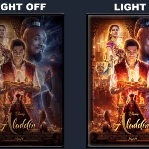Aladdin LED Backlit Poster Frame – Disney Fantasy Adventure Movie Art