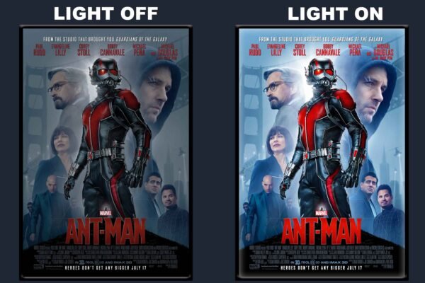 Ant Man LED Backlit Poster Frame – Marvel Superhero Action Wall Art