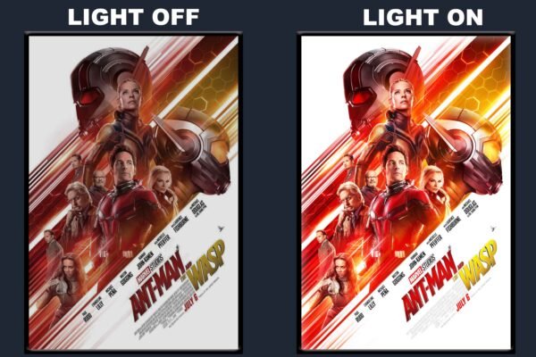 Ant Man And The Wasp LED Backlit Poster Frame – Marvel Superhero Action Wall Art