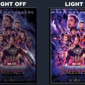 Avengers Endgame LED Backlit Poster Frame – Marvel Superhero Action Wall Art