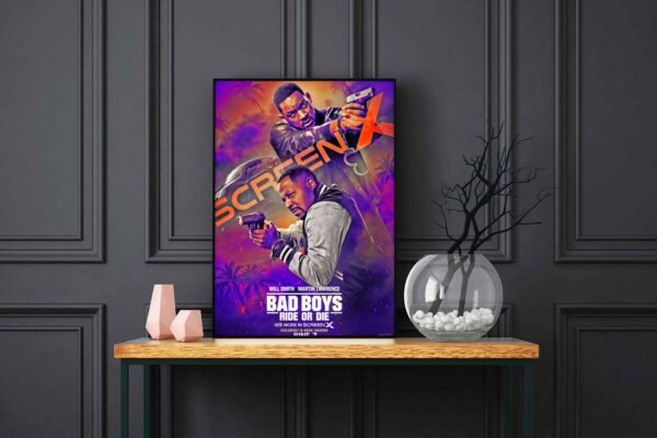 Bad Boys Ride Or Die LED Backlit Poster Frame – Movie Display