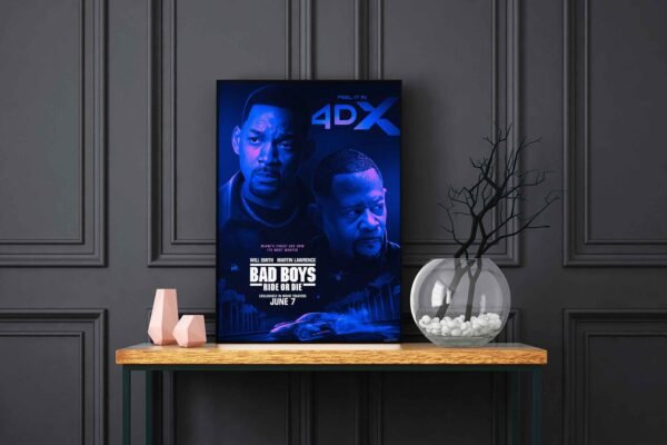 Bad Boys Ride Or Die LED Backlit Poster Frame – Movie Display