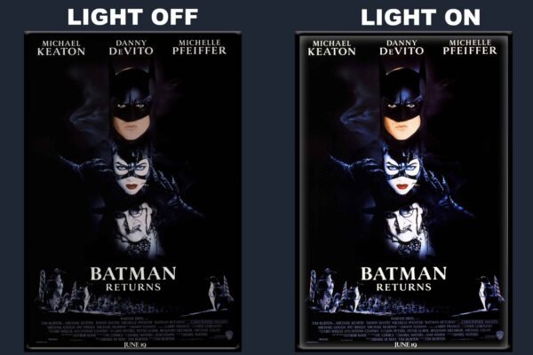 Batman Returns LED Backlit Poster Frame – DC Comics Superhero Movie Display