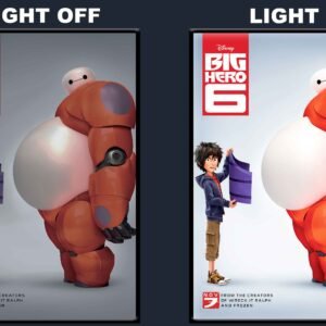 Big Hero 6 LED Backlit Poster Frame – Animated Superhero Adventure Wall Art