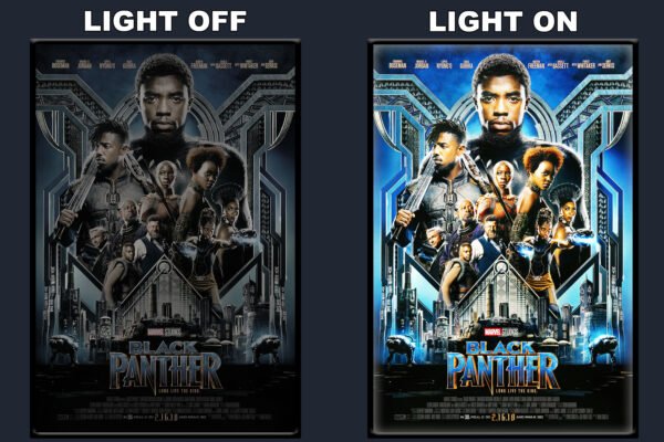 Black Panther LED Backlit Poster Frame – Movie Display