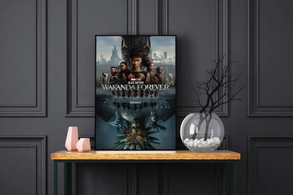 Black Panther Wakanda Forever LED Backlit Poster Frame – Movie Display