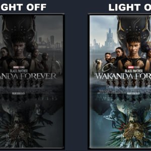 Black Panther Wakanda Forever Copy LED Backlit Poster Frame – Movie Display