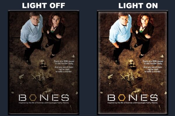 Bones LED Backlit Poster Frame – Crime Investigation TV Series Wall Art