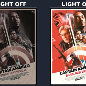 Captain America Brave New World LED Backlit Poster Frame – Movie Display