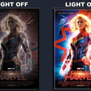 Captain Marvel A LED Backlit Poster Frame – Movie Display
