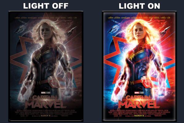 Captain Marvel A LED Backlit Poster Frame – Movie Display