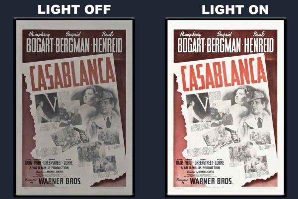 Casablanca LED Backlit Poster Frame – Classic Romance Drama Wall Art