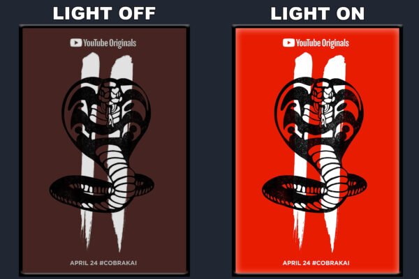 Cobra Kai B LED Backlit Poster Frame – Movie Display