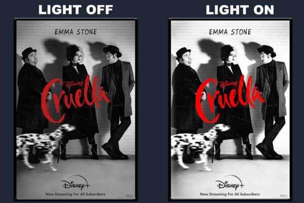Cruella LED Backlit Poster Frame – Fashion Crime Drama Movie Display
