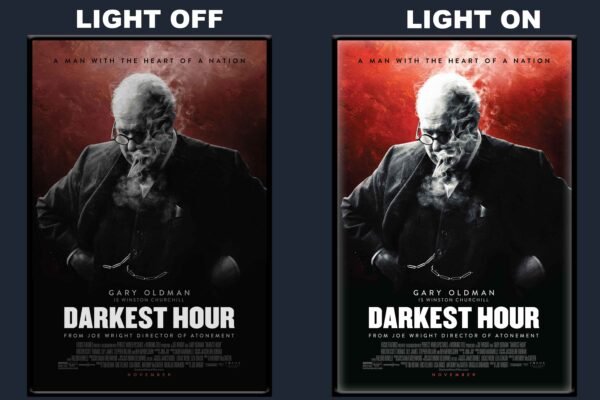 Darkest Hour LED Backlit Poster Frame – Historical War Drama Wall Art
