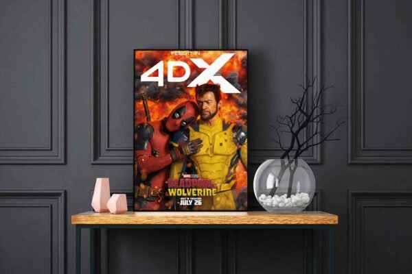 Deadpool Wolverine LED Backlit Poster Frame – Movie Display