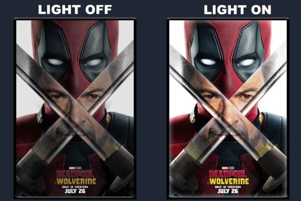 Deadpool & Wolverine LED Backlit Poster Frame – Marvel Superhero Action Wall Art
