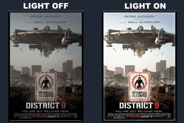 District 9 LED Backlit Poster Frame – Sci-Fi Action Thriller Wall Art