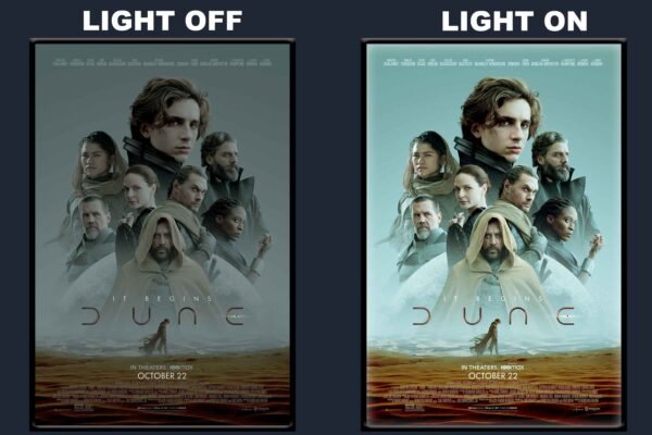 Dune (2021) LED Backlit Poster Frame – Modern Sci-Fi Blockbuster Wall Art