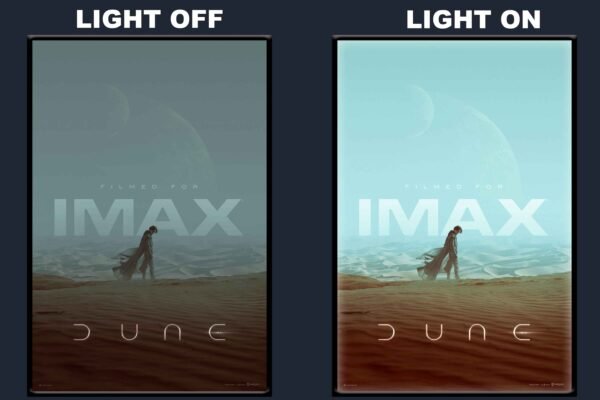 Dune (2021) LED Backlit Poster Frame – Modern Sci-Fi Blockbuster Wall Art