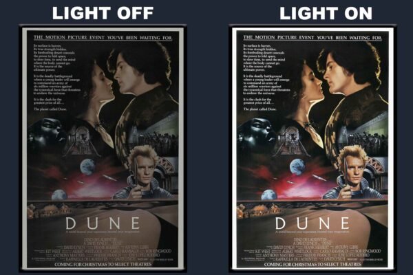 Dune LED Backlit Poster Frame – Modern Sci-Fi Epic Movie Wall Art
