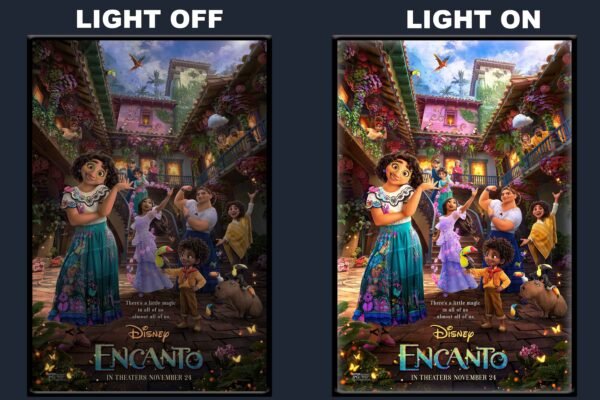 Encanto LED Backlit Poster Frame – Disney Animated Fantasy Musical Wall Art