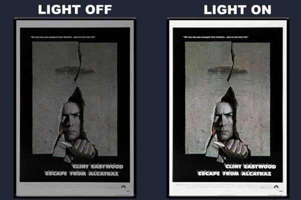 Escape From Alcatraz LED Backlit Poster Frame – Classic Prison Escape Movie Art