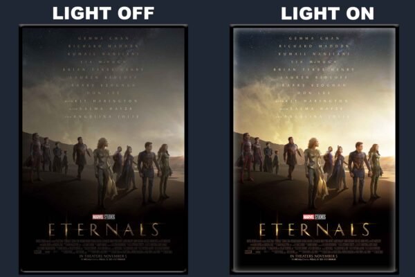 Eternals LED Backlit Poster Frame – Marvel Superhero Action Wall Art