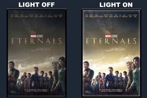 Eternals LED Backlit Poster Frame – Marvel Superhero Action Wall Art
