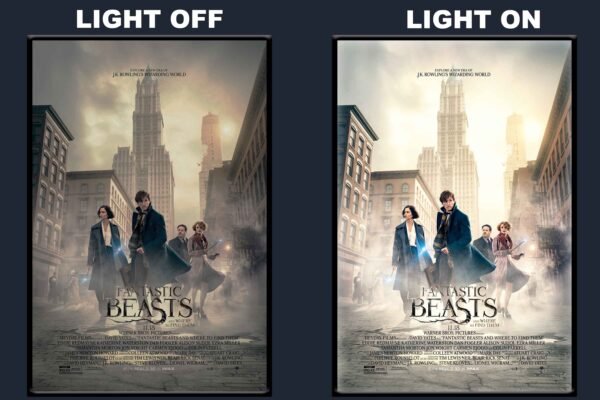 Fantastic Beasts And Where To Find Them LED Backlit Poster Frame – Wizarding World Fantasy Movie Art