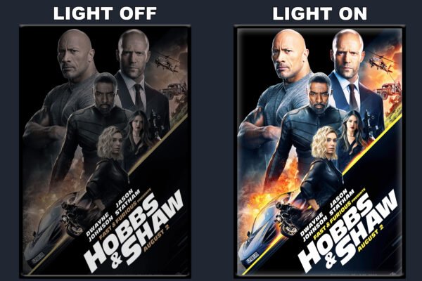Fast Furious Presents Hobbs Shaw LED Backlit Poster Frame – Movie Display