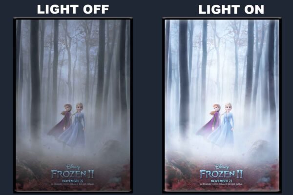 Frozen II LED Backlit Poster Frame – Disney Animated Fantasy Musical Art
