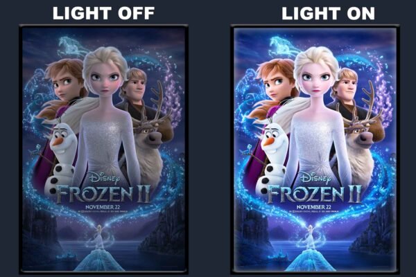Frozen II LED Backlit Poster Frame – Disney Animated Fantasy Musical Art