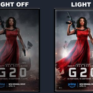 G20 LED Backlit Poster Frame – Viola Davis with Weapons Wall Art Display