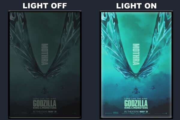 Godzilla King Of The Monsters LED Backlit Poster Frame – Movie Display