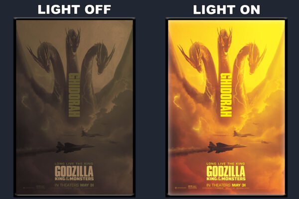 Godzilla King Of The Monsters LED Backlit Poster Frame – Movie Display