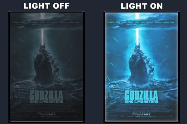 Godzilla King Of The Monsters LED Backlit Poster Frame – Movie Display