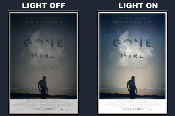 Gone Girl LED Backlit Poster Frame – Psychological Thriller Mystery Movie Art