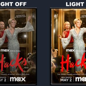 Hacks LED Backlit Poster Frame Jean Smart and Hannah Einbinder Wall Art Display