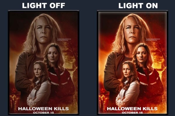 Halloween Kills LED Backlit Poster Frame – Classic Horror Thriller Movie Poster Display