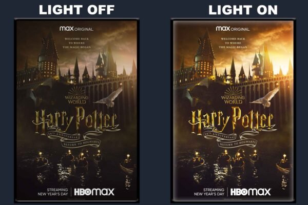 Harry Potter: 20th Anniversary Return To Hogwarts LED Backlit Poster Frame – Wizarding World Special Event Art