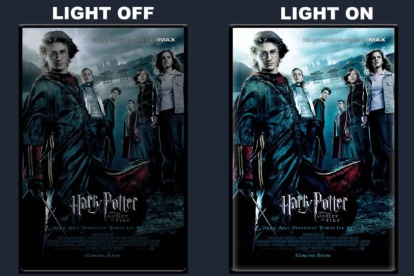 Harry Potter And The Goblet Of Fire LED Backlit Poster Frame – Wizarding World Fantasy Movie Art