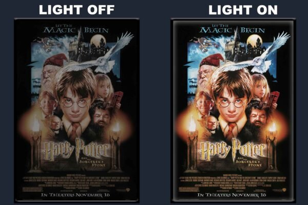 Harry Potter And The Sorcerer’s Stone LED Backlit Poster Frame – Wizarding World Fantasy Movie Art